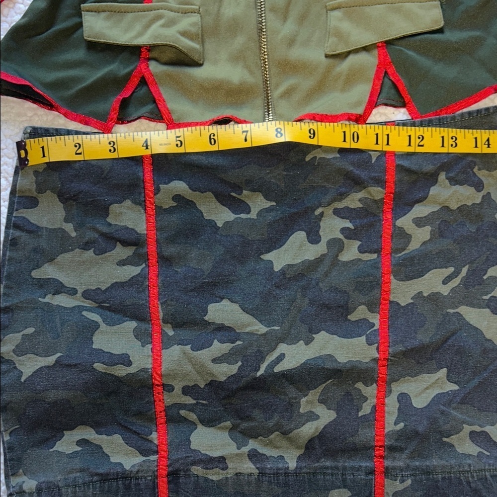 Leg Avenue Olive and Red Military Skirt Set - Picture 7 of 13
